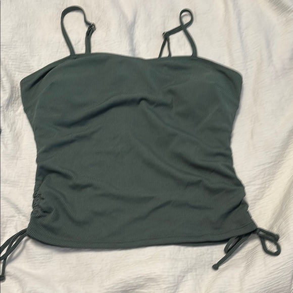 Floral Green High-Waisted Bikini Bottom - Picture 3 of 3